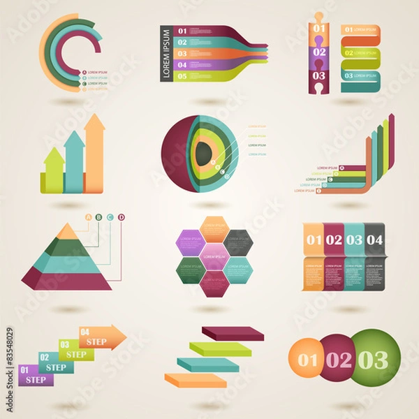 Obraz graphic information elements