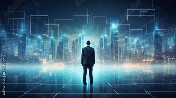 Fototapeta bright flat lay representing winter with copy space, generative ai