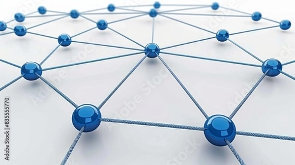 Fototapeta mobile web with connected network