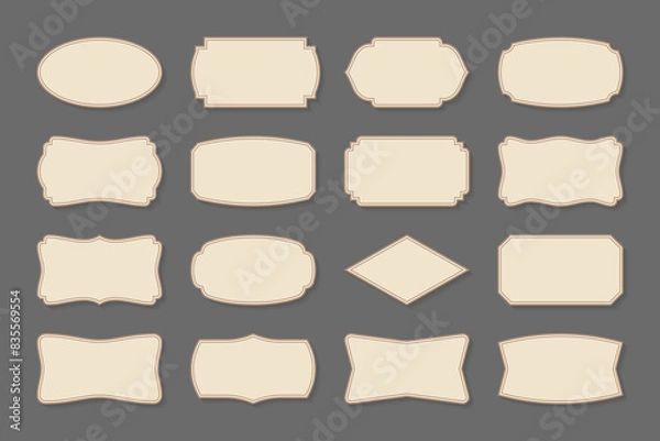 Obraz Set of vintage label frame