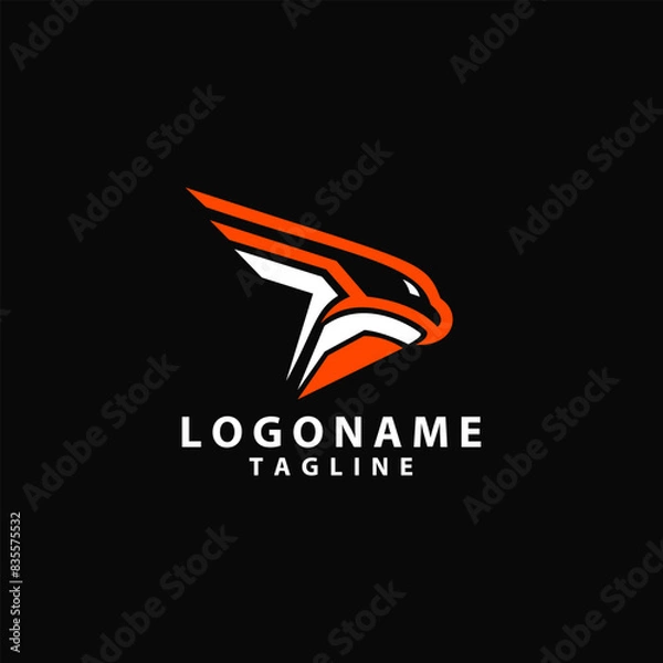 Fototapeta abstract head Eagle modern vector logo design