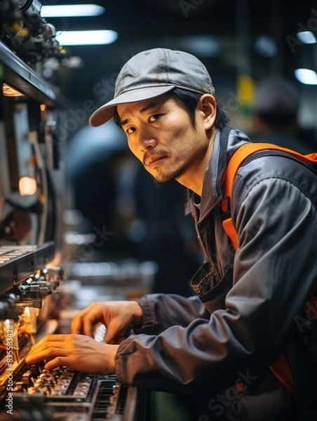 Obraz portrait of a worker