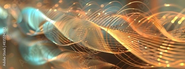 Obraz Vibrant String Instrument Producing Mesmerizing Waves of Sound and Movement