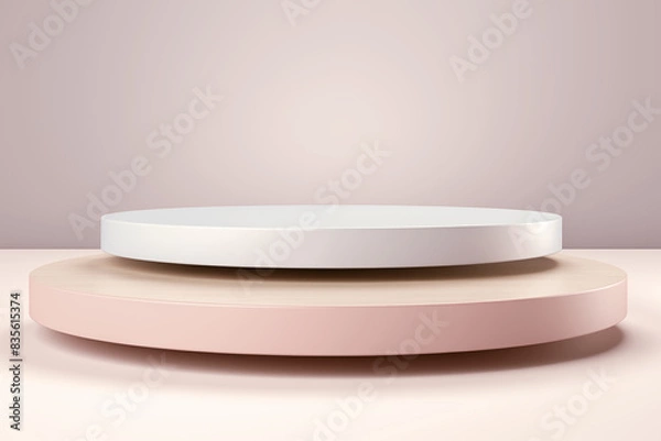 Fototapeta Simple and elegant round product booth