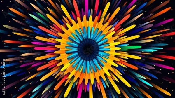 Fototapeta Vibrant geometric artwork with highresolution detail and modern aesthetics.