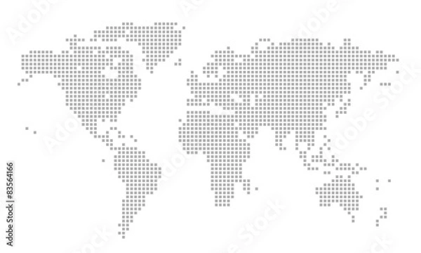 Obraz Mapa świata z kropkami