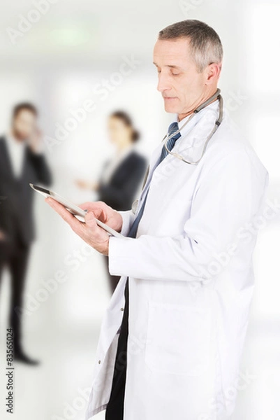 Obraz Doctor with tablet.