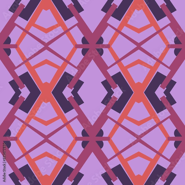 Fototapeta Abstract geometric pattern. Seamless pattern