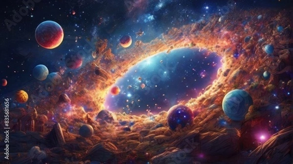 Fototapeta Dazzling and enchanting universe realistic