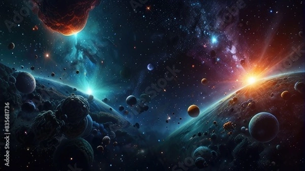 Fototapeta Dazzling and enchanting universe realistic