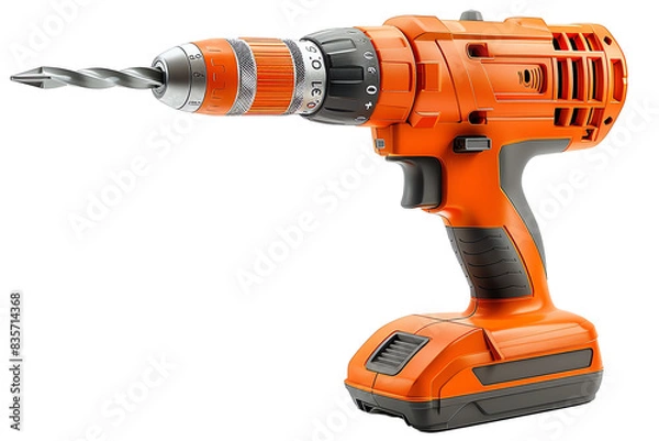 Obraz a power drill isolated on a transparent background