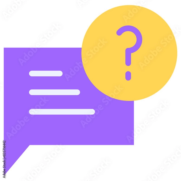 Obraz question flat icon