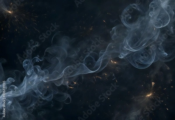 Obraz Abstract smoke in black background.