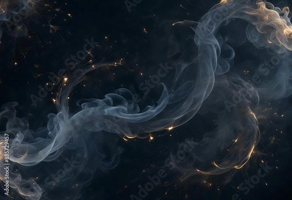 Obraz Abstract smoke in black background.