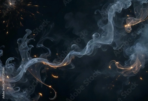 Obraz Abstract smoke in black background.