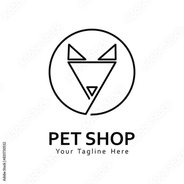 Fototapeta Creative pet service logo