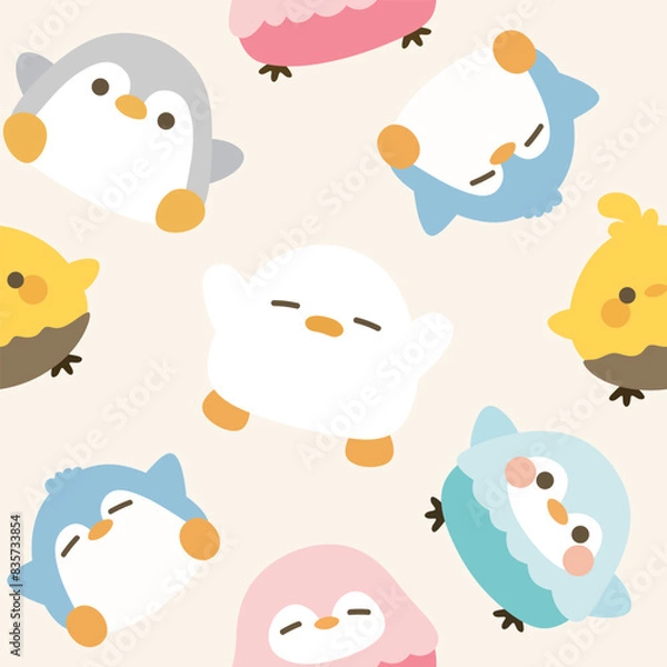 Obraz Cute Penguin Pattern