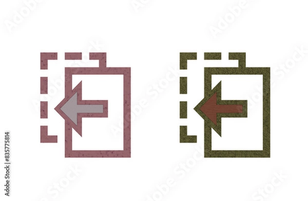 Obraz copy icon symbol red and gray 