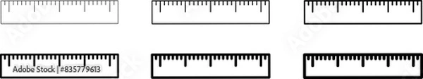Fototapeta ruller outline simple icon. ruler line icon vector