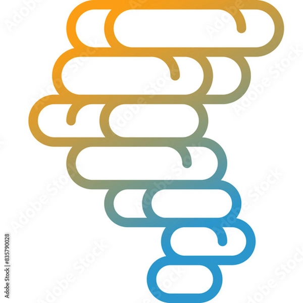 Fototapeta tornado gradient line icon