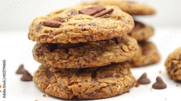 Fototapeta Cookies against a white backdrop