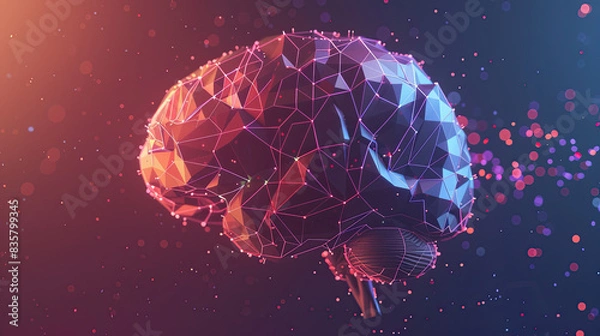 Obraz Computer generated image of a human brain