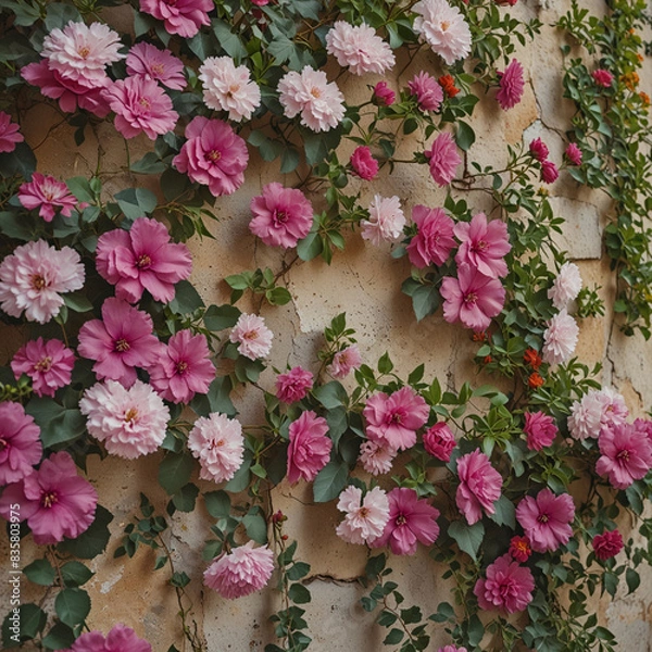 Obraz pink flowers in a pot