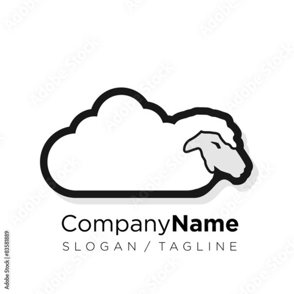 Obraz Cloud logo icon vector
