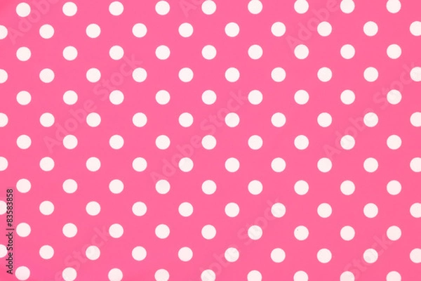 Obraz Pink polka dot fabric