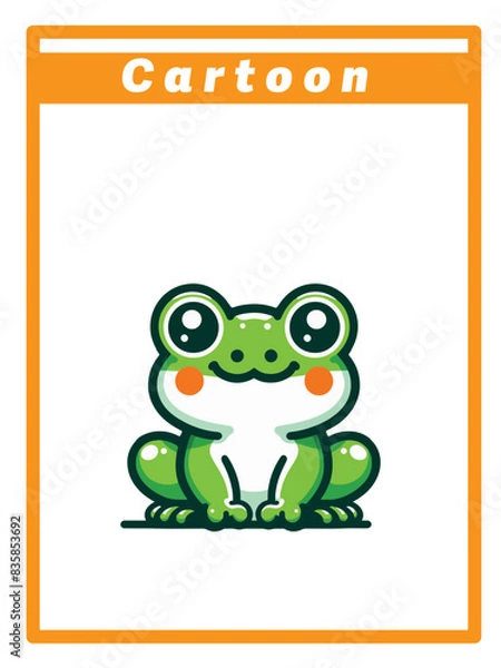 Fototapeta Cartoon frog design, with simple style