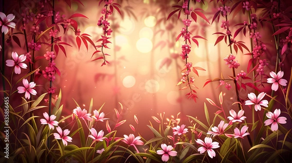 Fototapeta 2D landscape in anime style