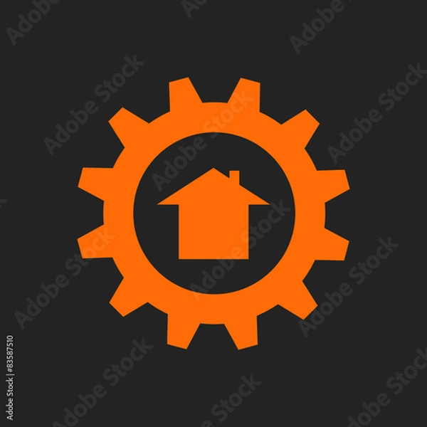 Obraz Orange construction company logo