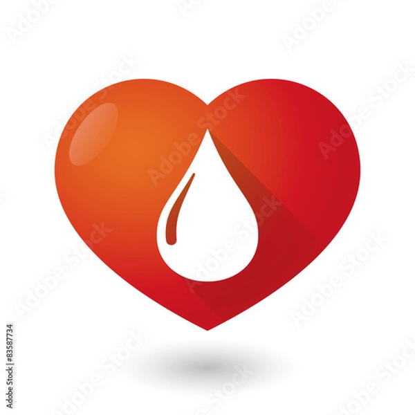 Obraz Heart icon with a fuel drop