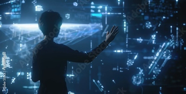 Obraz Futuristic Interface Interaction