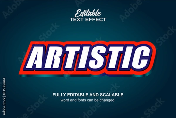 Fototapeta ARTISTIC EDITABLE TEXT EFFECT VECTOR FILE