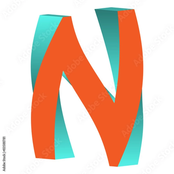 Fototapeta Twisted Letter M Logo Icon Design Template Element