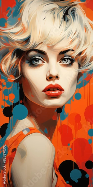 Fototapeta Multicolored Abstract Woman's Face