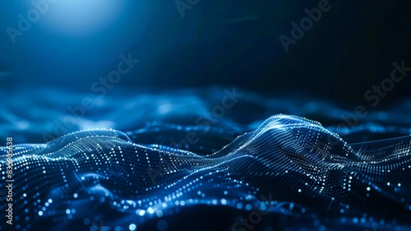 Obraz Digital background ideal for technology, plexus waves, big data waves, network concept