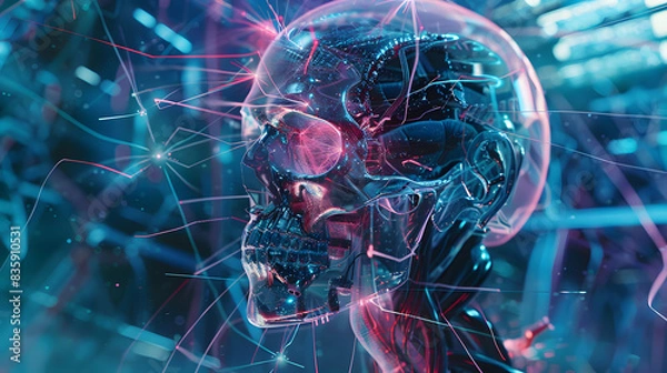 Fototapeta AI resources skull