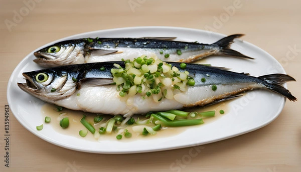 Fototapeta fish on a plate