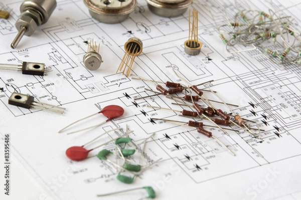 Obraz Electronic components