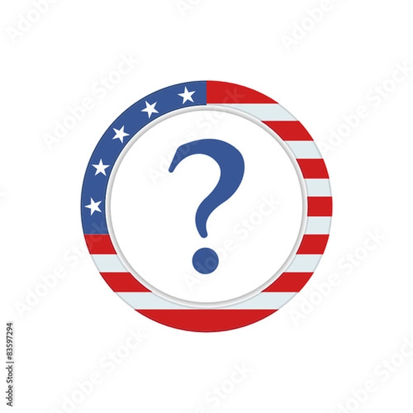 Fototapeta App Button - U.S