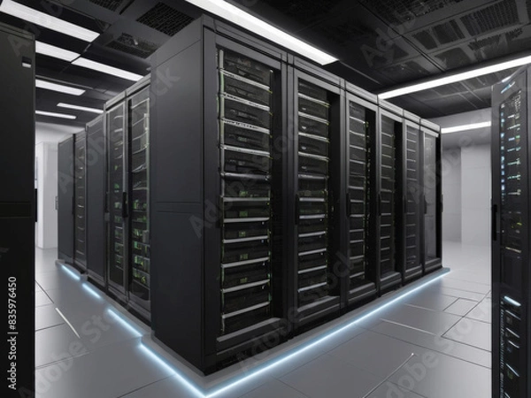 Obraz server room with servers Server racks in server room data center server rack with servers