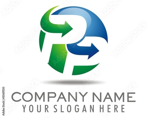 Fototapeta pp logo image vector