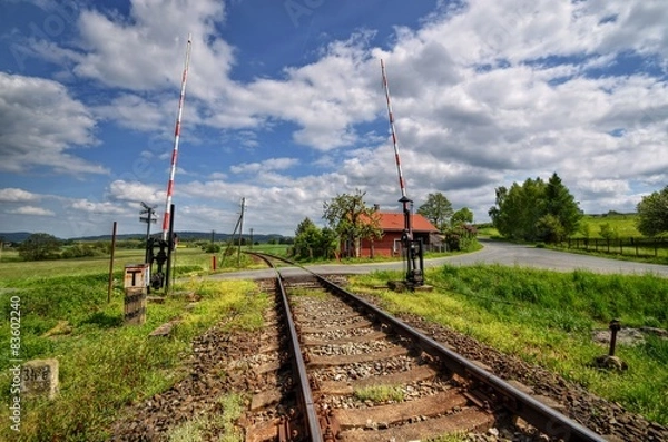 Fototapeta Old railroad crossing