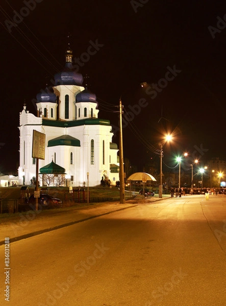 Fototapeta Cathedral on Easter night