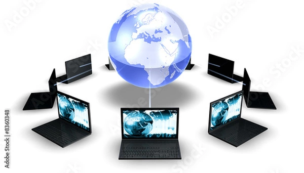 Obraz Laptops Around The World