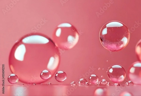 Fototapeta Dynamic wallpapers, soap bubbles with drops