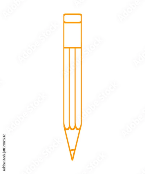 Fototapeta red pencil isolated on white