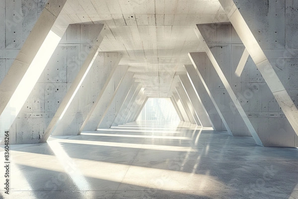 Fototapeta Empty hall of modern architectures 
